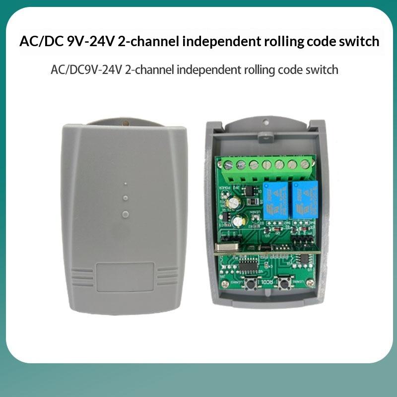 Universal Garage Door Remote Control Receiver 2Ch 433Mhz Eu Ce Certified Fixed Rolling Code For Erreka Acm Dea Doorhan At-4 Dite