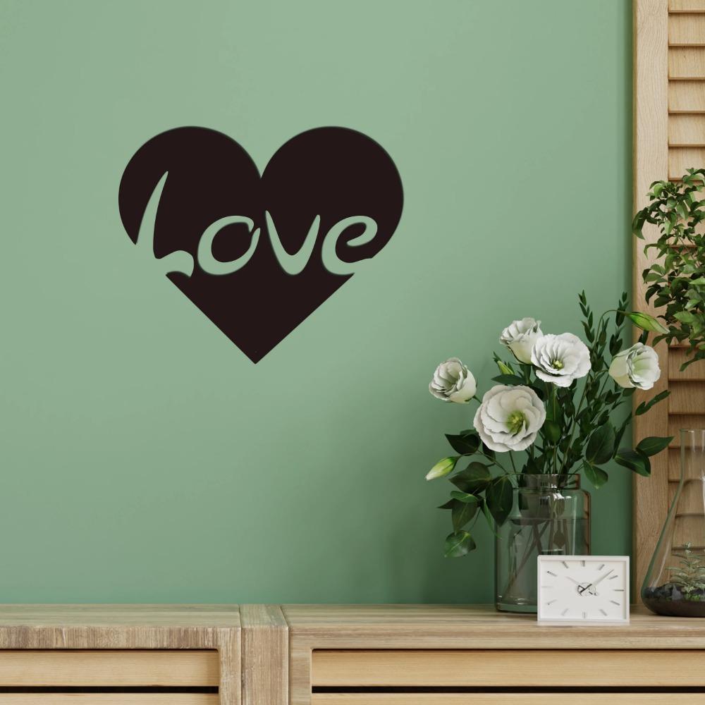 Metall-Wandkunst „Love“, elegantes Metall-Wandschild, stilvoller Wandbehang für Büro, Kinderzimmer und Schlafzimmer, inspirierendes Zitat-Dekor