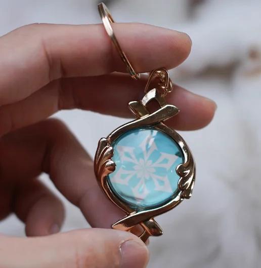 Genshin Impact Court Of Fontaine Vision Furina Weapon Chinese Game Periphery Glass Model Keychain Car Pendants Collectible Toy