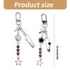 Sweet Star Pin Bowknot Keychain Pendant Lovely Hangings Decorations Keyring Charm for Purse Bag Backpack Handbag