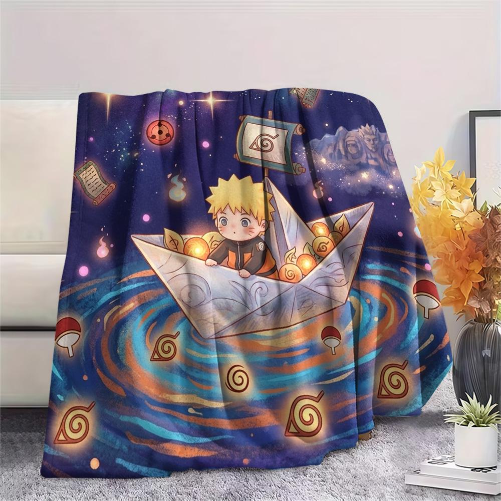 Naruto Print Flannel Blanket, Ultra Soft High Quality All Seasons Warm Throw, Home Decor Cozy Blanket, Perfect Christmas Gift