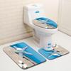 Beach Bathroom Three-Piece Floor Mat Doormat Bathroom Carpet