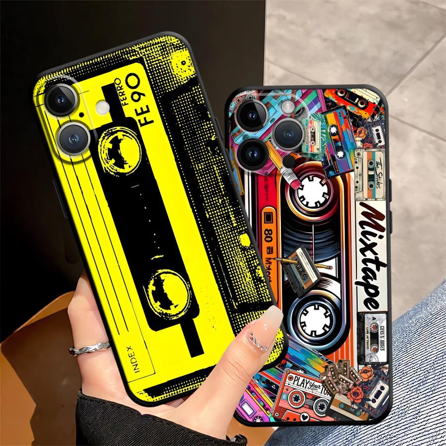 Coque de téléphone pour Apple iPhone 17 Pro Max 11 13 15 Pro 7 8 XR XS MAX 12 14 Air 16 Housse de téléphone Art Enregistreur