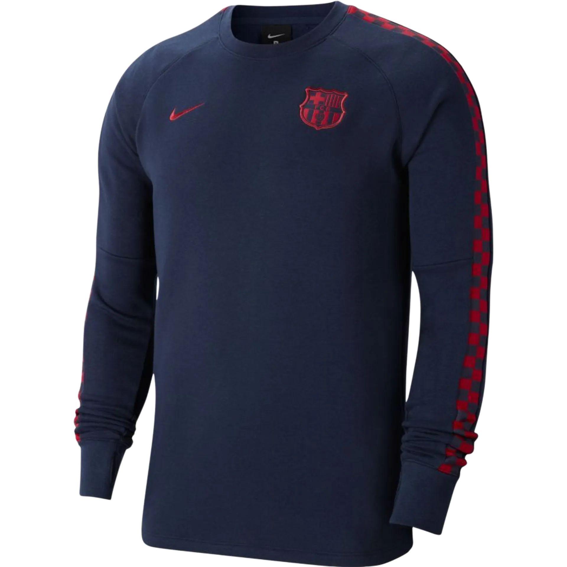 Nike FC Barcelona Fleece Crewneck Pullover Long Sleeve Sweatshirt Men sweatshirt BQ6500-451 S