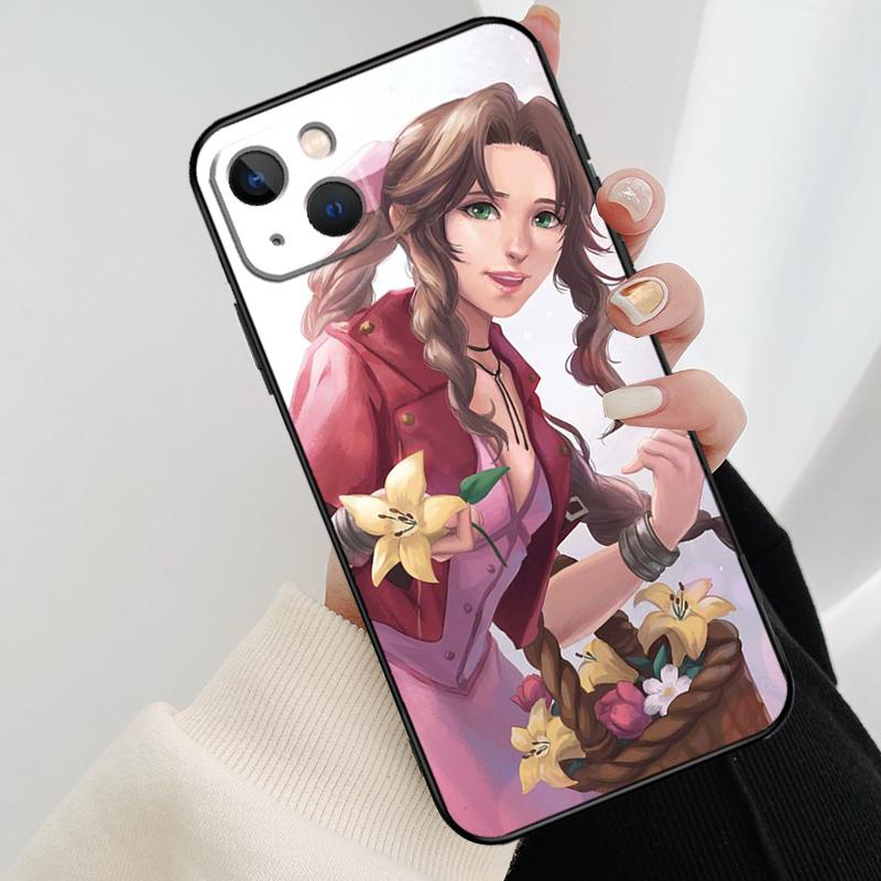 Aerith Gainsborough Final Fantasy Phone Case For iPhone 11 12 13 14 15 16 Pro Max Mini X XR XS Max Plus Cover Funda