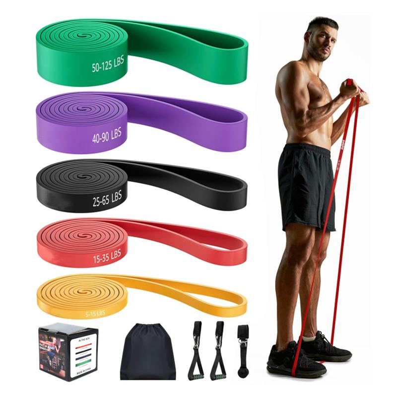 Custom Logo Rubber Resistance Band Elastic Band Training Pack Pastel Color Fitness Custom Logo Resistance Bands For Gym Exercise