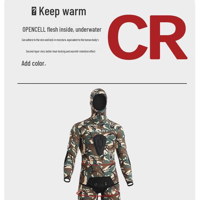 SBART Hooded Split Diving Wetsuit 3/5MM