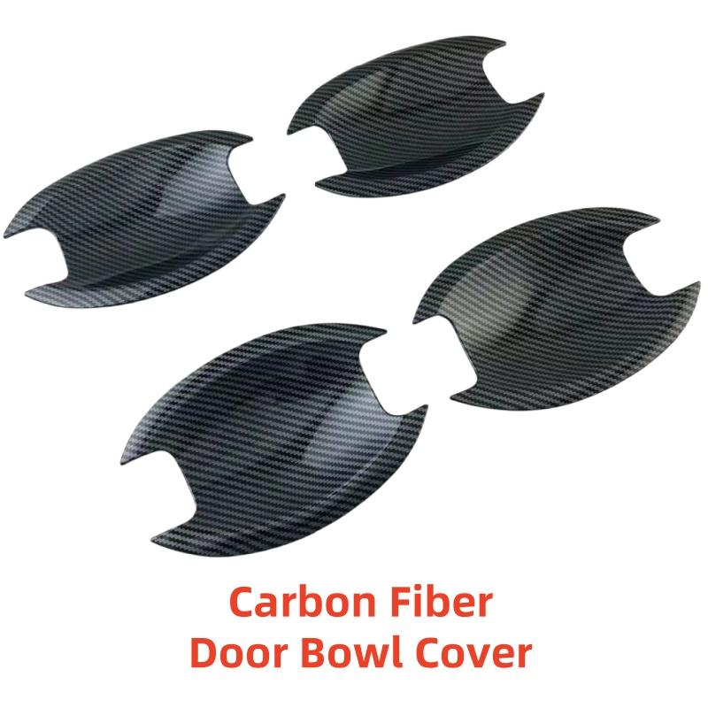 For NISSAN X-Trail XTrail T33 2008 2009 2010 20112013 Qashqai Black Carbon Car Accessory Door Handle Bowl Cover Trim Paste Style