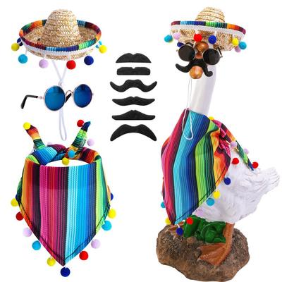 9Pcs Vibrant Colors Garden Goose Clothes DIY Lawn Goose Clothes Set  Party Supplies