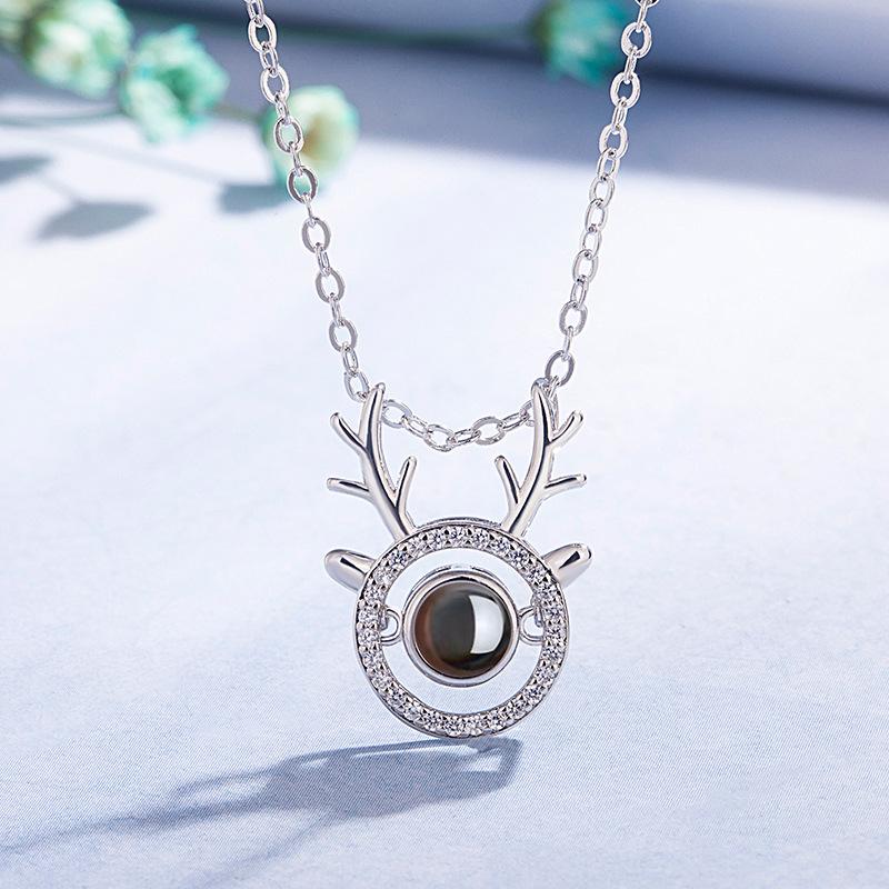 

SACE GEMS рога моделирование медный сплав циркон Для женщин кулон ожерелье модный подарок белого золота