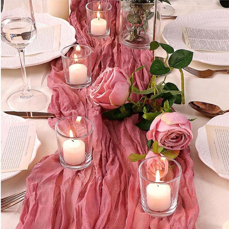 1ks/550ml/350ml/250ml Velkokapacitní Svatební skleněný pohár Svícen Rovná tuba Skleněná váza Jídelní stůl Svíčka Dekorace Umění