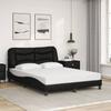 VidaXL Bed with Mattress Black 140x200 Cm Faux Leather 3208724