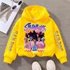 Kpop Witch Hunting Children's Clothing, Girls' Spring and Autumn Hoodies, Fashionable and Versatile Sportswear
