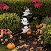 Langlebige Eisen-Gartenstäbe Halloween-Geist-Erdspieß mit Lichterkette, Beleuchtete Metall-Hofkunst-Skulptur für gruselige Rasenwege Wege Blumenbeete