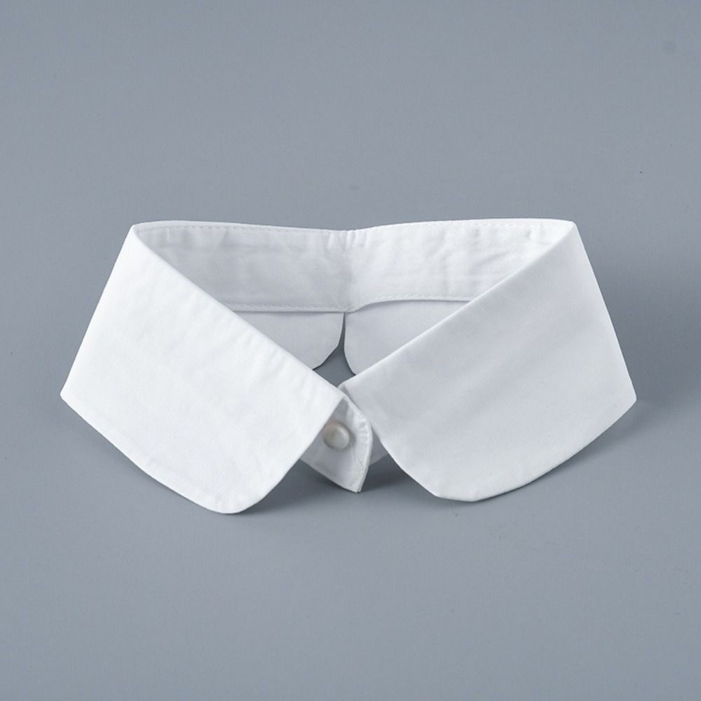 Fashion Detachable Fake Collar White Black Cotton False Collar Lapel Collar Blouse Sweater Shirt