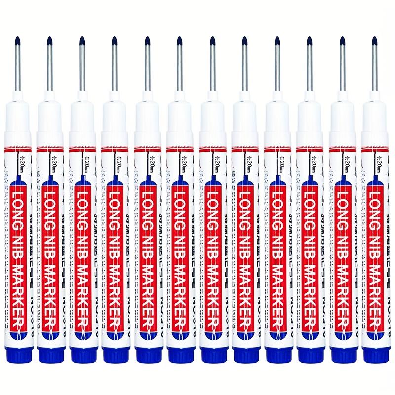 12 Stück Hochleistungs-Präzisions-Tieflochmarker - Verlängerte Spitze für Holzbearbeitung, Kunststoff, technische Zeichnungen, Architekturpläne