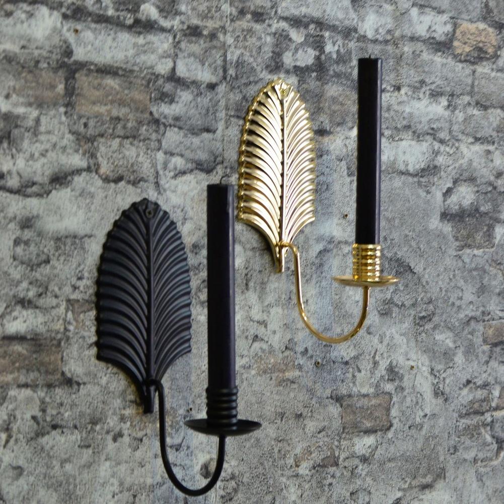 Iron Wall Candle Holder with Detachable Tray Designed for Use in Weddings For Home Decoration and Festive Spaces