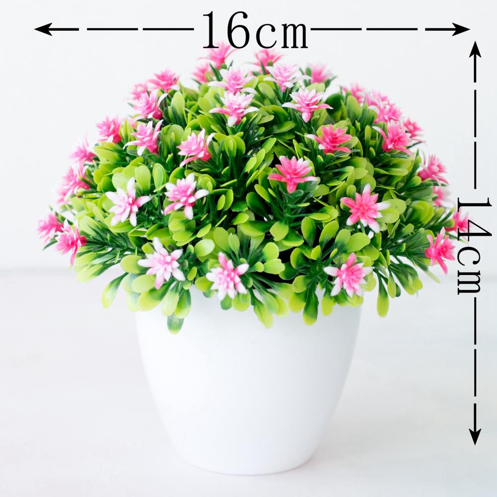 1pc Artificial Plants Bonsai Small Tree Pot Plants Fake Flowers Potted For Home Decoration Garden Decor Garden Mini Bonsai Plant
