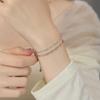 925 Silber Galvanisiert Doppellagige Kette Armband Ins Nischenschmuck Damen Hochwertig Minimalistisch Geometrisch Perlen Mode