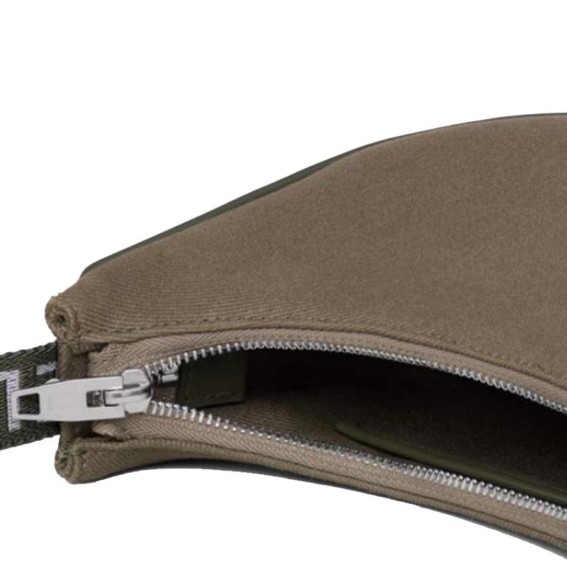 Celine Ava Printed Wide Strap Nylon Underarm Tote Shoulder Bag Medium Unisex Bags Khaki-Green 198472DWN-15KH