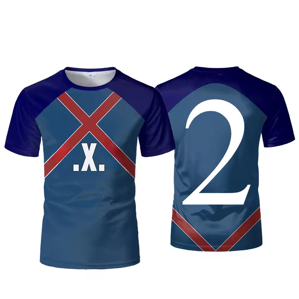 Men's Casual Sports Loose Plus Size Simple Digital Football T-shirt with Printed Round Neck Short Sleeved 3D T-shirt Top