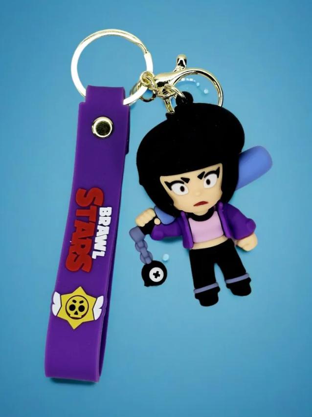 Бравл Старс брелок Биби Brawl Stars на ключи, на сумку фигурка Bibi 6 см 