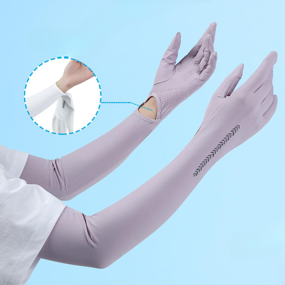 Sunscreen Ice Sleeves Women's Korean Style Breathable Arm Sleeves Outdoor Driving UV Anti Light Summer Ice Silk Extended Sleeves