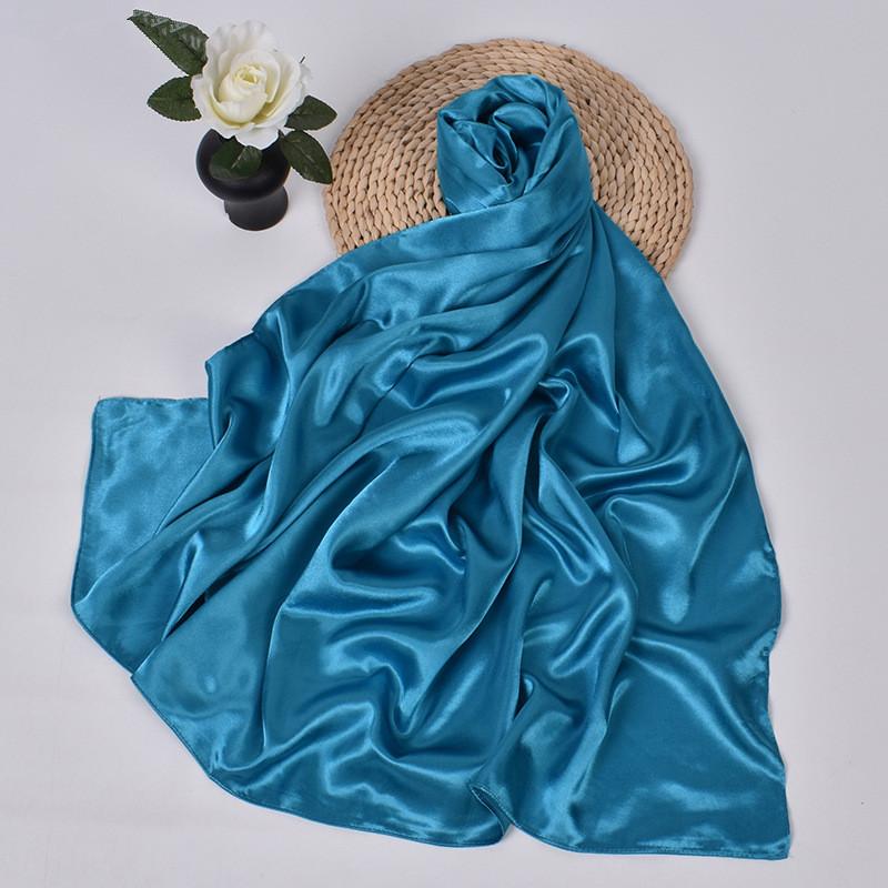 90cm Silk Scarf Scarftop Headwraps For Woman Fashion Four Seasons Hair Accessories Hijab Foulard Bandana Femme Headscarf
