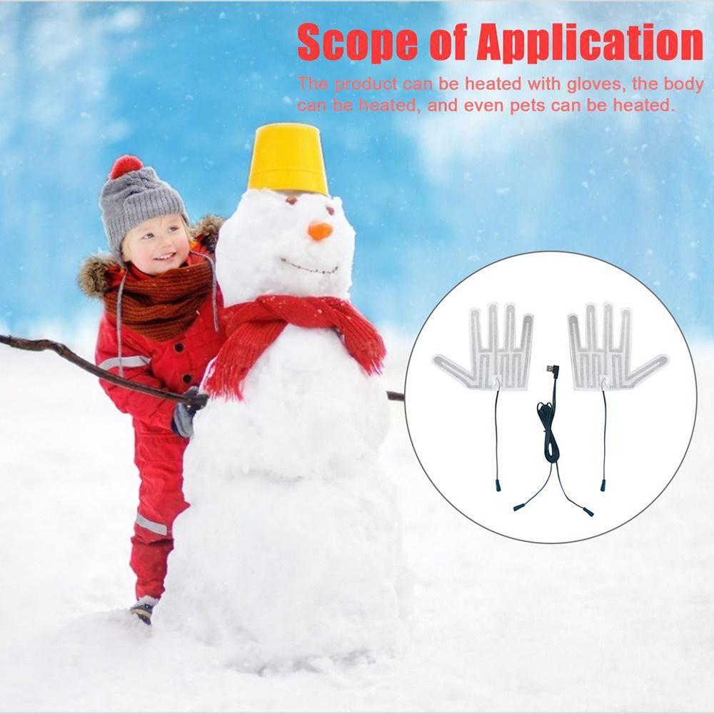 Gloves Electric Heating Film Glove Heating Sheet USB Heated Gloves Pad Gloves Heating Pad