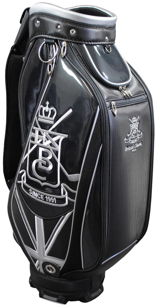 LEZAX British Classic Type Caddy Bag Black x Silver 9.5 BCCB-3460