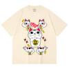 230 g/m² 100% Baumwolle DanDaDan V6 Turbo Oma Druck Unisex Schweres Baumwoll-T-Shirt