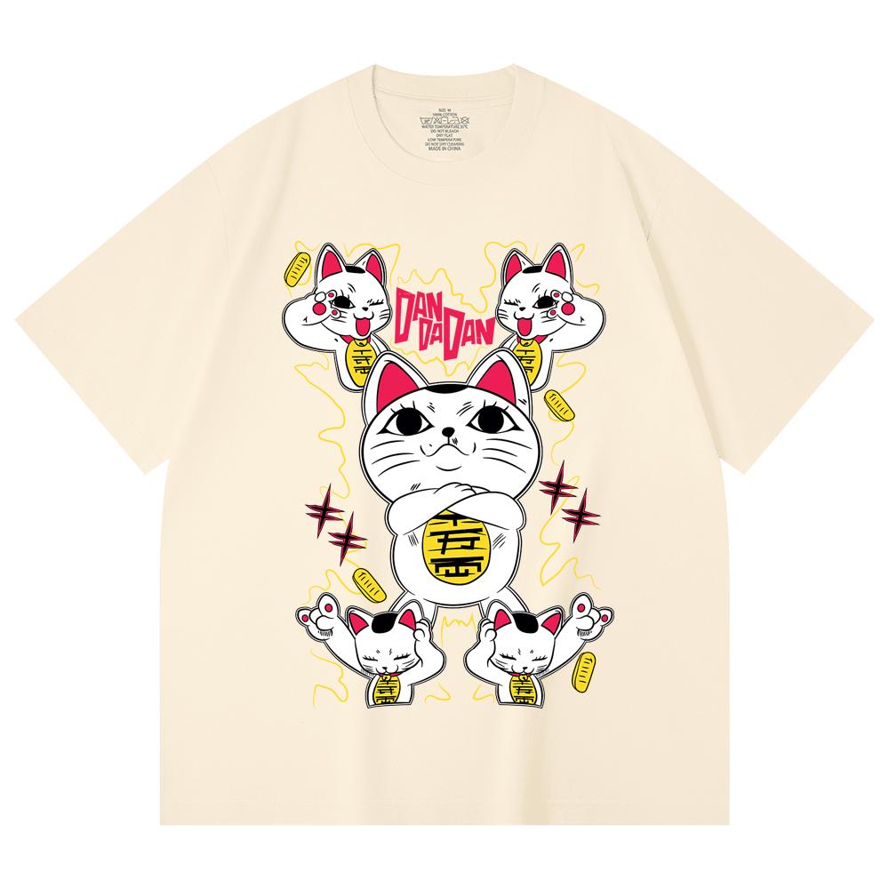 230 g/m² 100% Baumwolle DanDaDan V6 Turbo Oma Druck Unisex Schweres Baumwoll-T-Shirt