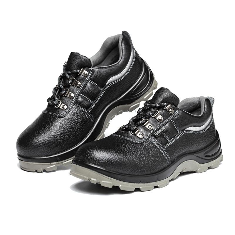 Work Safety Shoes Men Genuine Leather Breathable Anti-puncture Work Sneakers Male Steel Toe Work Safety Indestructible Boots