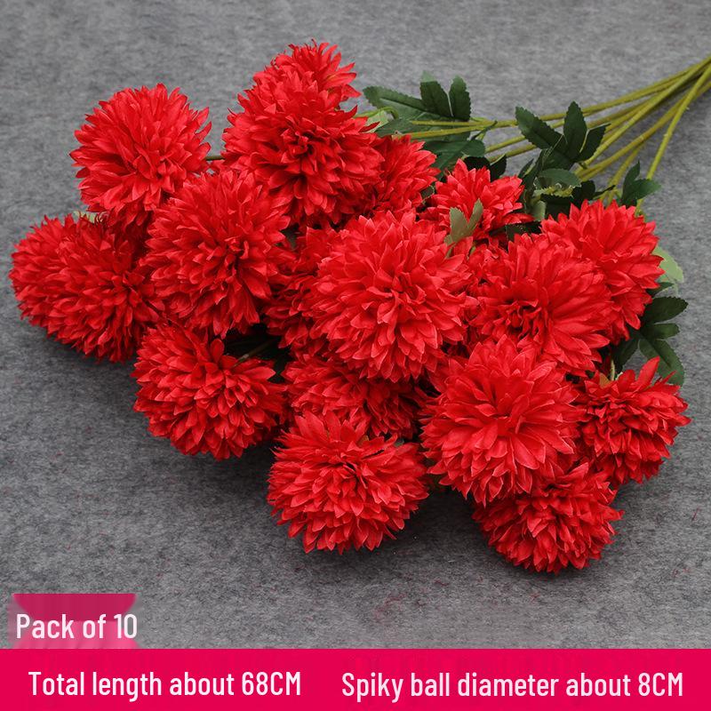 Wine Red Artificial Floral Bouquet - Chinese Wedding & Engagement Ceiling Decoration