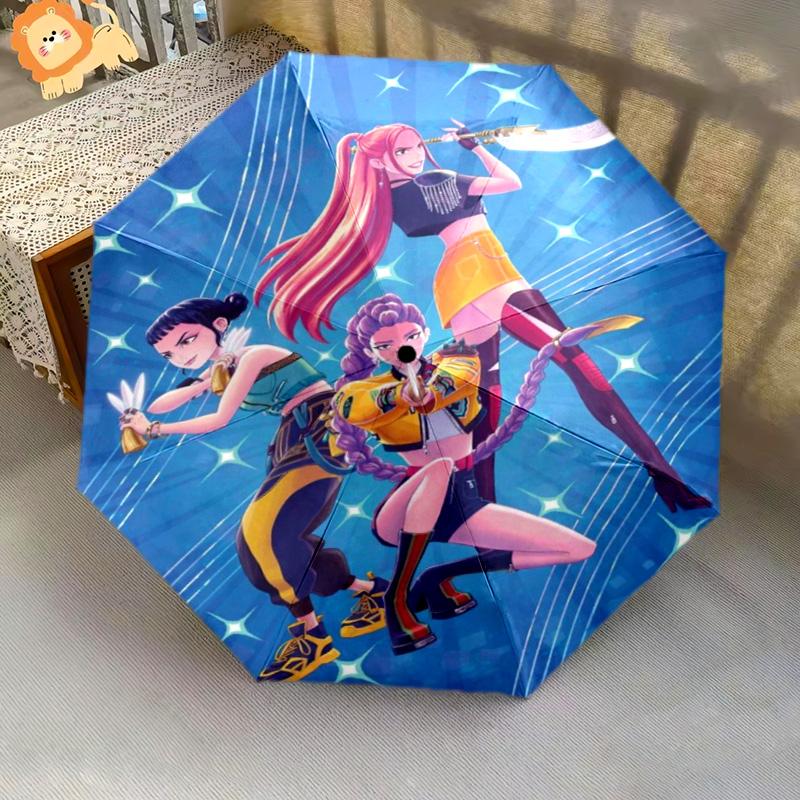 Dynamic Warriors: Action Adventure Folding Umbrella 8 Paraphenoid Bones Travel Three Folds Umbrella Outdoor