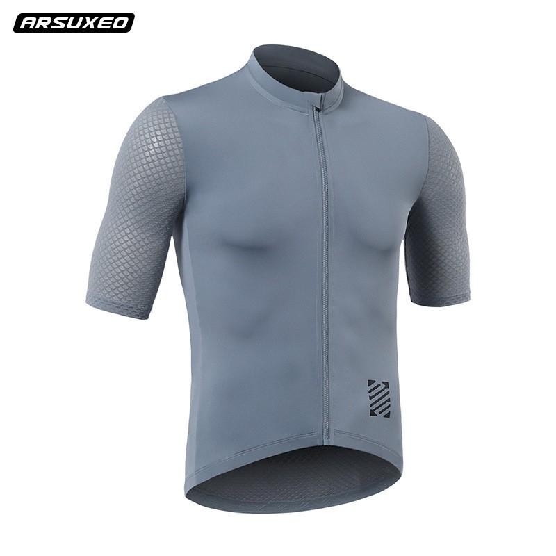 Mens Cycling Jersey Short Sleeve Breathable Quick-Dry Compression Fit Road Bike Sports