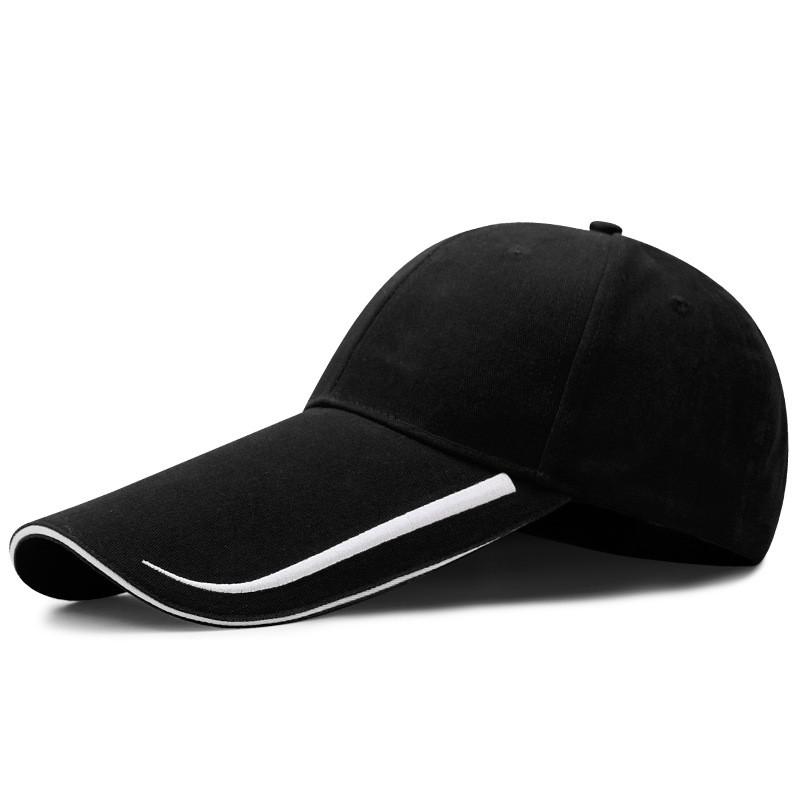 Baseball Cap For Men With Extended Brim Cotton Sunshade Outdoor Sun Protection Casual Style