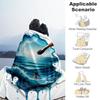 1pc paintbrush ocean Outdoor Flannel Blanket Soft Warm All-Season Throw for Sofa Bed Car Camping Office, Cozy Gift Idea1202S