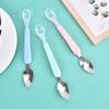 1Pc Double Head Baby Feeding Spoon Scraping Pure Spoon Baby Fruit Scraper