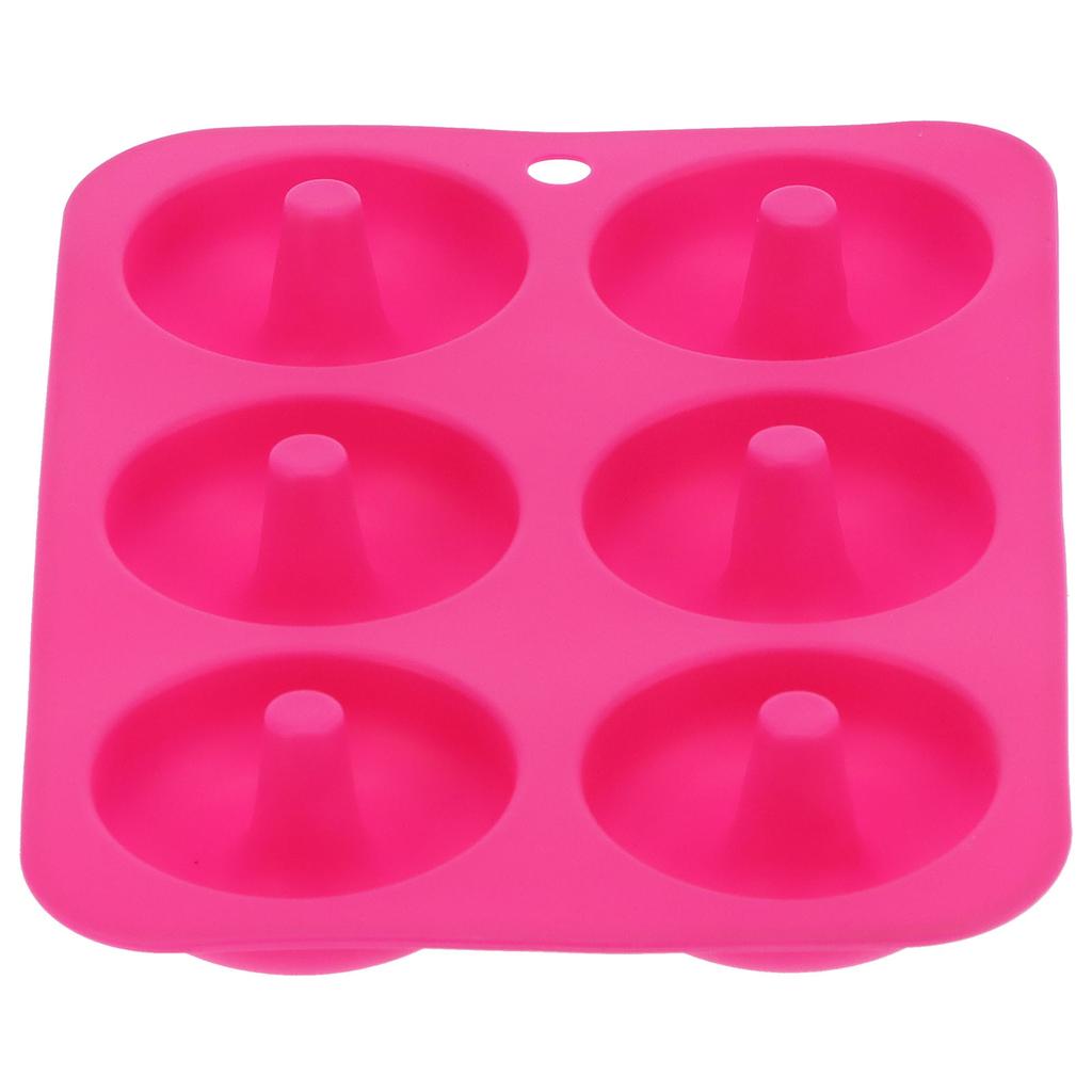 6‑Grids Donut Mold Pan Silicone Round Chocolate Cake Bread Mold Tray Baking Accessory