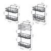 Refrigerator Side Shelf Kitchen Spice Storage Rack Fridge Side Hanging Shelf 3/4 Layer Seasoning Bottle Rack Plastic Wrap Holder
