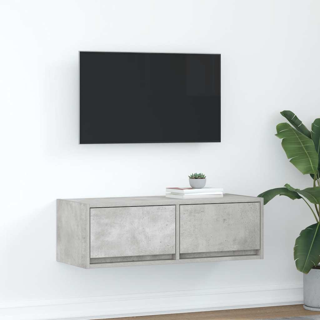TV Cabinet Concrete Grey 80 x 31 x 25.5 cm Particleboard