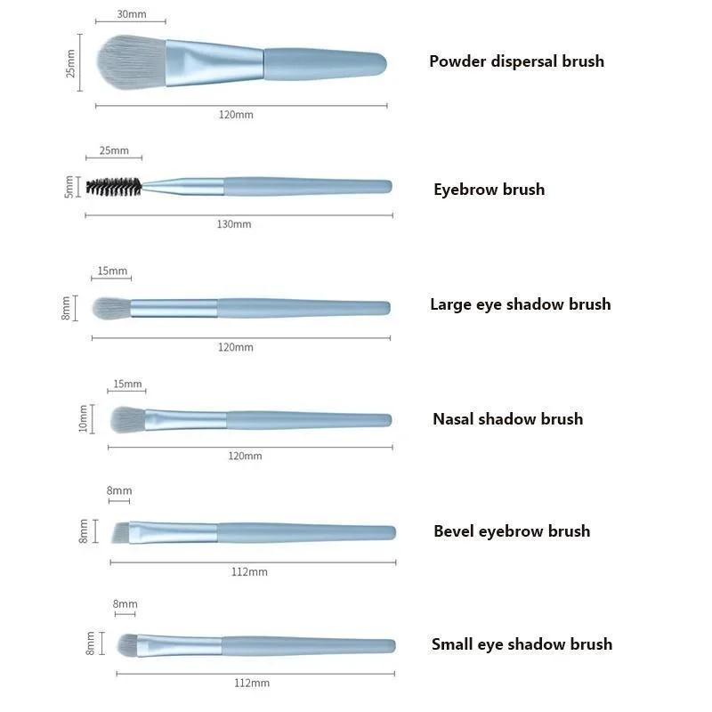 8 Pcs/set Mini Travel Women Makeup Brushes Sets Portable Soft Concealer Brush Beauty Foundation Eye Shadow Eyelash Lip Tool