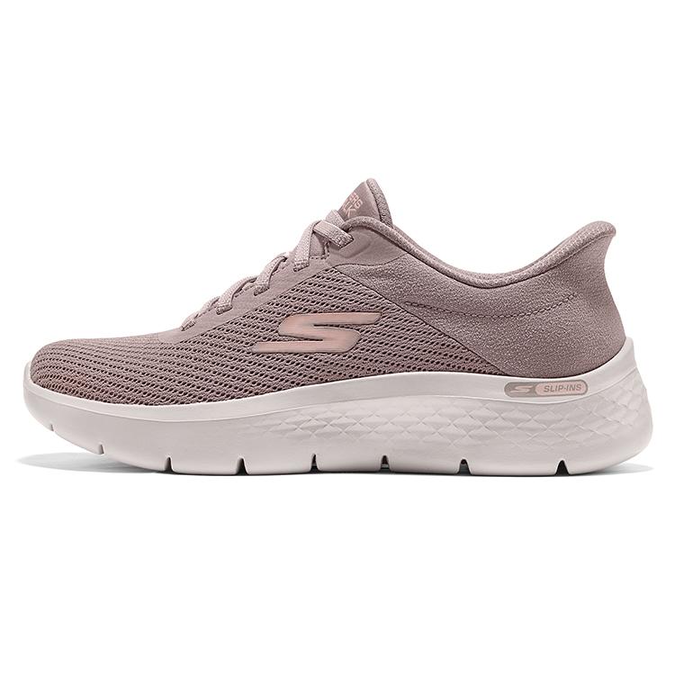 Skechers Go Walk Comfortable Fashion Simple Versatile Low Top Running Shoes Women sneaker Gray Brown 125516-TPE 37