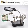 LED Clamp Soldering Iron Stand Helping Hands Magnifying Glass Magnifier Welding Equipment Electronic Component Repair Tools