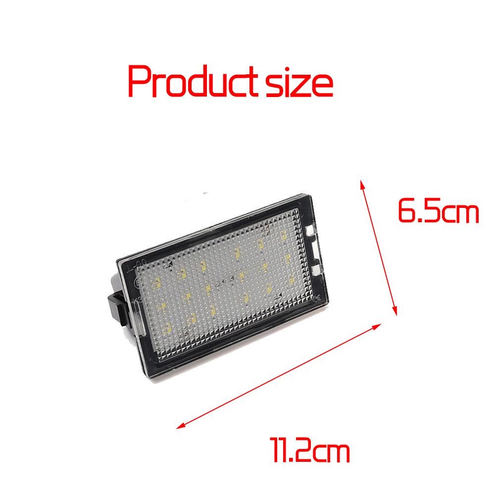 18 LED License Plate Lights for Land Rover Discovery/Freelander LR2, Black, 2-Pack