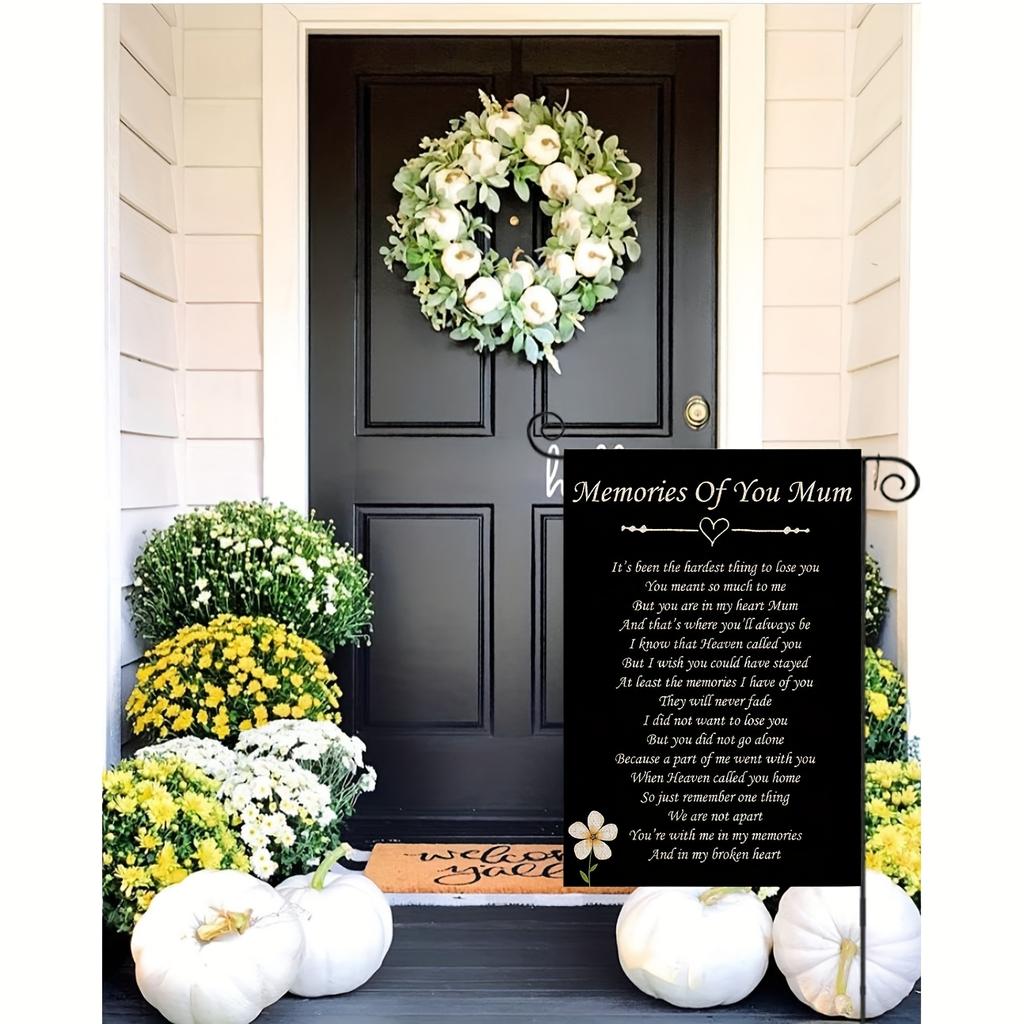 1pc Memorial Garden Flag You Are In My Heart - 30.48x45.72 Cm, Outdoor Cemetery Decor