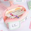 Cute Kitten Pencil Case Color-blocking Stationery Pouch Multi-functional Pen Bag  School Supplies