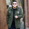 Autumn and Winter Plus Size Men's Down Jacket, Medium and Long, Thick and Warm Cotton Jacket, Fashionable Men's Down Casual Cotton Jacket,Outerwear