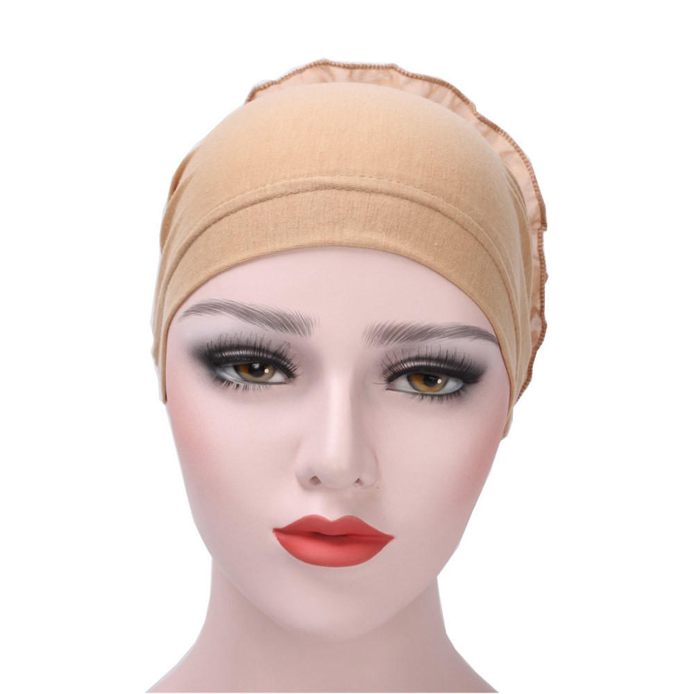 Women Flower Muslim Ruffle  Chemo Hat  Scarf  Head Wrap Cap